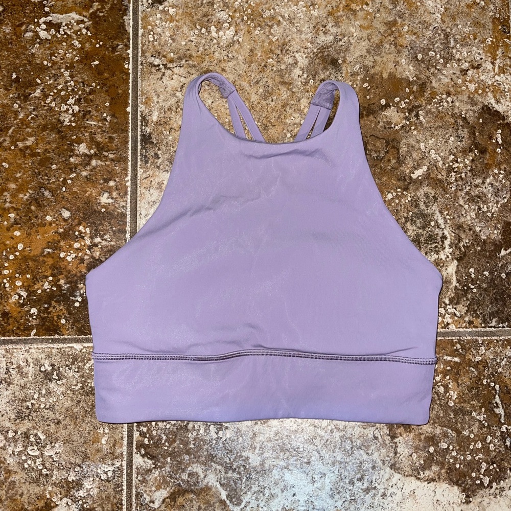 lululemon athletica Lavender High-Neck Racerback Sports Bra